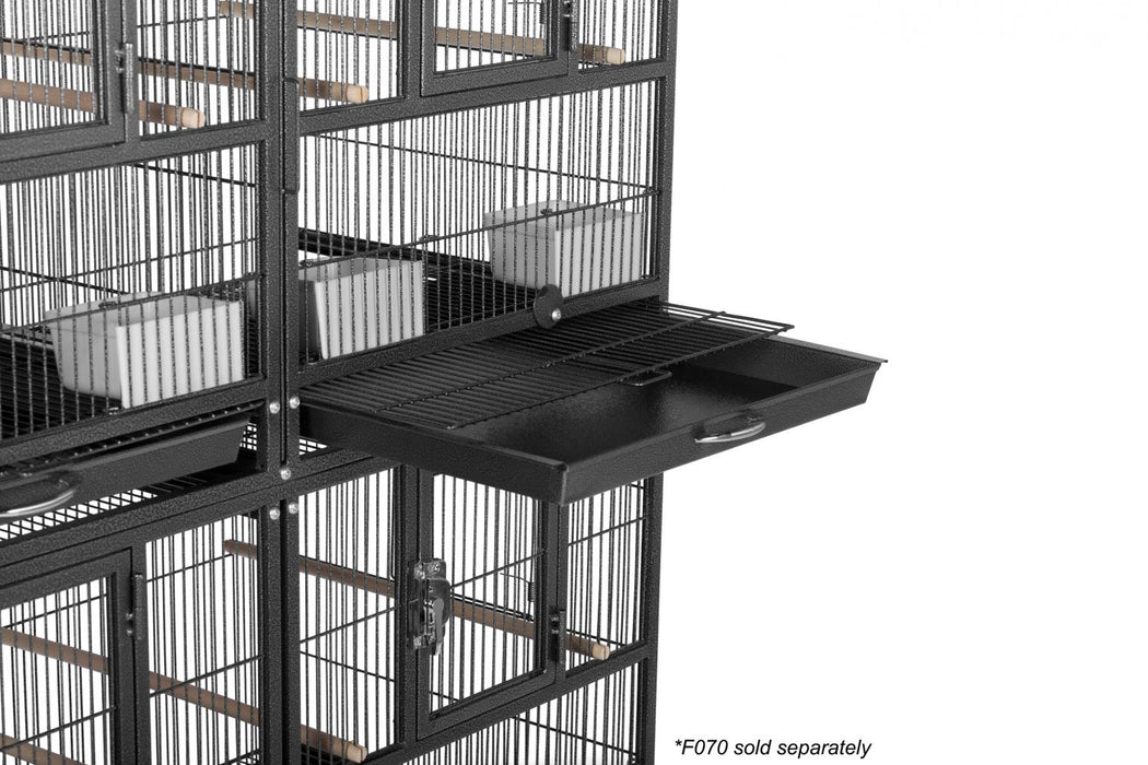 Prevue Pet Products Hampton Deluxe Divided Breeder Bird Cage, Black