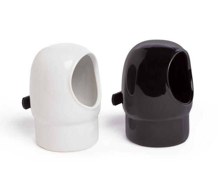 Prevue Pet Products Hooded Ceramic Crock, 10 oz (Black or White)