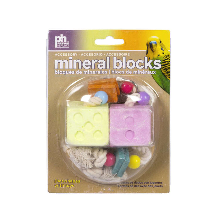 Prevue Pet Products Bird Mineral Blocks Dice Shape with Toys