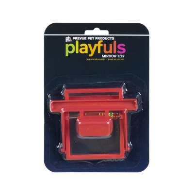 Prevue Pet Products Birdie Basics Perch Mirror with Beads Bird Toy