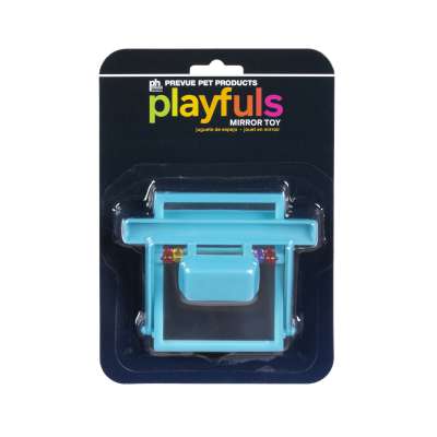 Prevue Pet Products Birdie Basics Perch Mirror with Beads Bird Toy