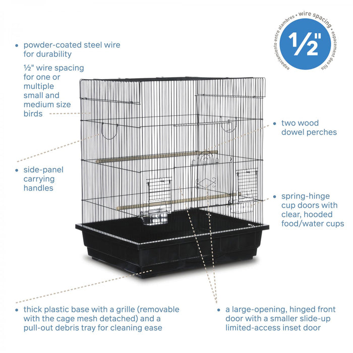 Prevue Pet Products Keet/Tiel Square Roof Bird Cage