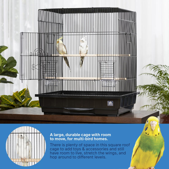 Prevue Pet Products Keet/Tiel Square Roof Bird Cage
