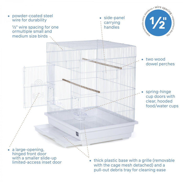 Prevue Pet Products Keet/Tiel Square Roof Bird Cage