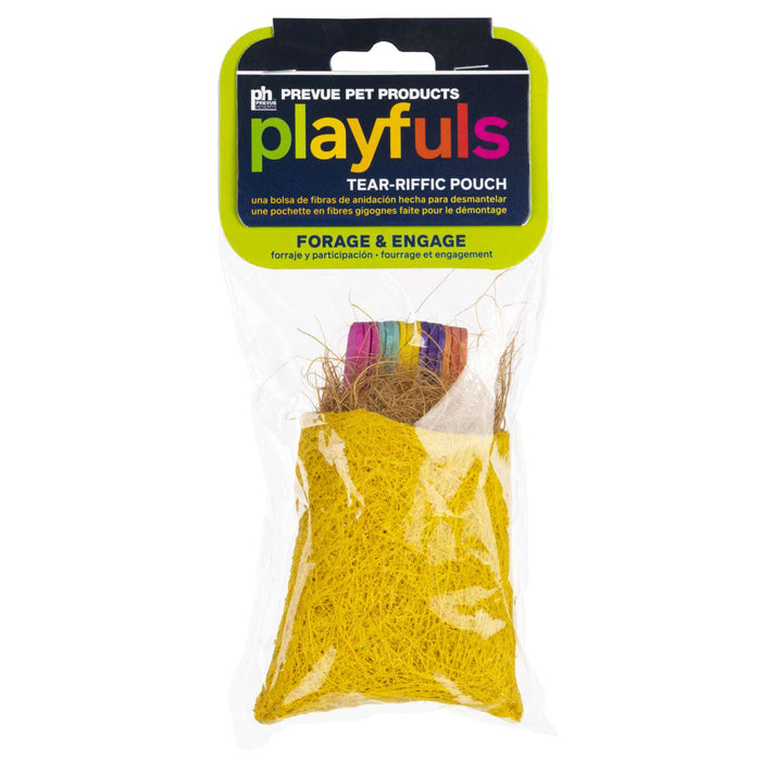 Prevue Pet Products Playfuls Physical & Mental Tear-riffic Pouch Small Grab Bag