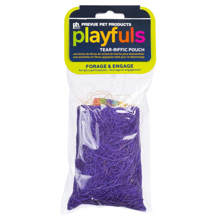 Prevue Pet Products Playfuls Physical & Mental Tear-riffic Pouch Small Grab Bag