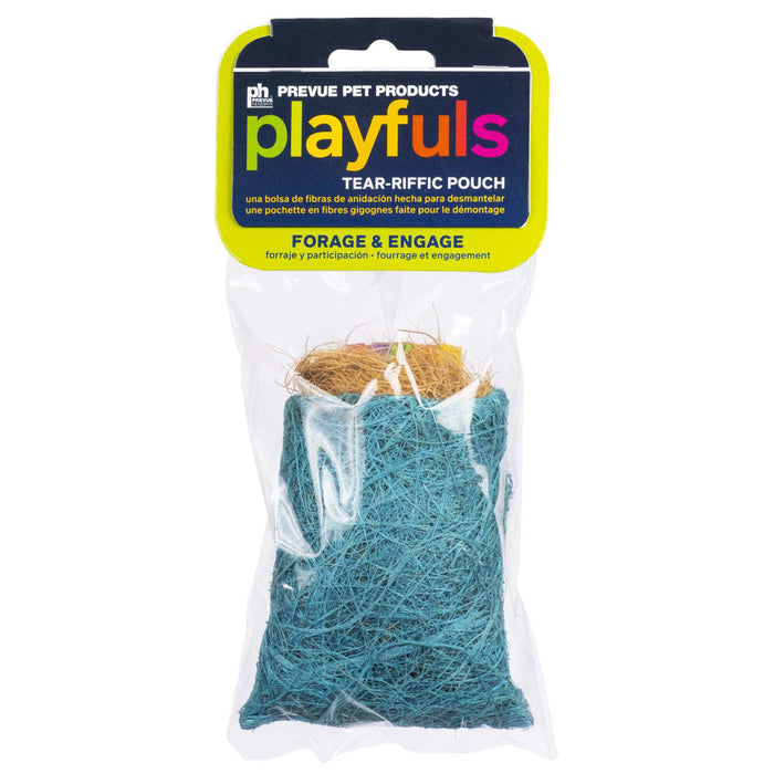 Prevue Pet Products Playfuls Physical & Mental Tear-riffic Pouch Bird Toy