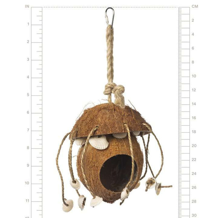 Prevue Pet Products Naturals Coco Hideaway with Shells Bird Toy
