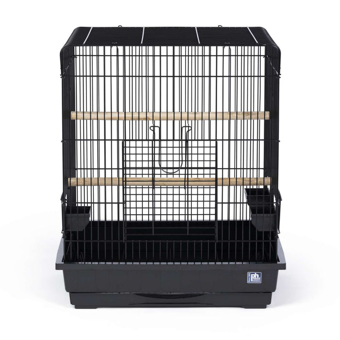 Prevue Pet Products Square Roof Parrot Bird Cage, Black