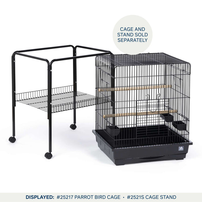 Prevue Pet Products Square Roof Parrot Bird Cage, Black