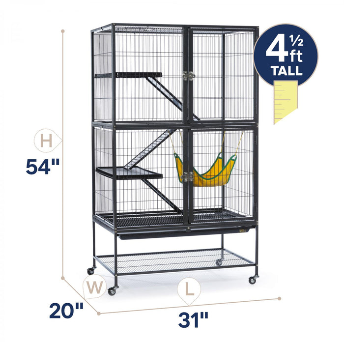 Prevue Pet Products Feisty Ferret Home with Stand, Black