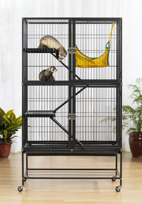 Prevue Pet Products Feisty Ferret Home with Stand, Black