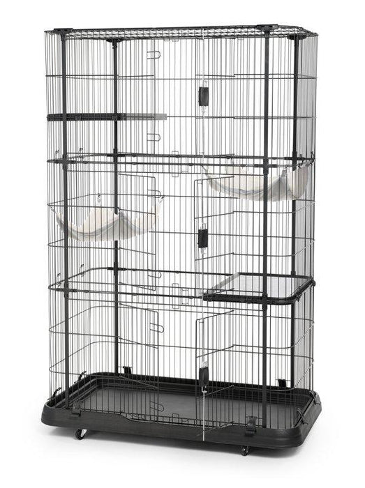Prevue Pet Products Premium Cat Home with Four Levels, Black