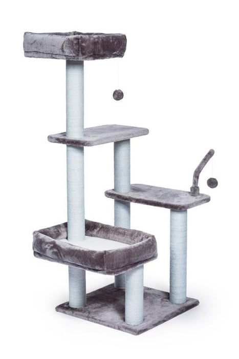 Prevue Pet Products Kitty Power Paws The Ritz Cat Tree, Gray & Off-White