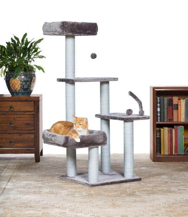 Prevue Pet Products Kitty Power Paws The Ritz Cat Tree, Gray & Off-White