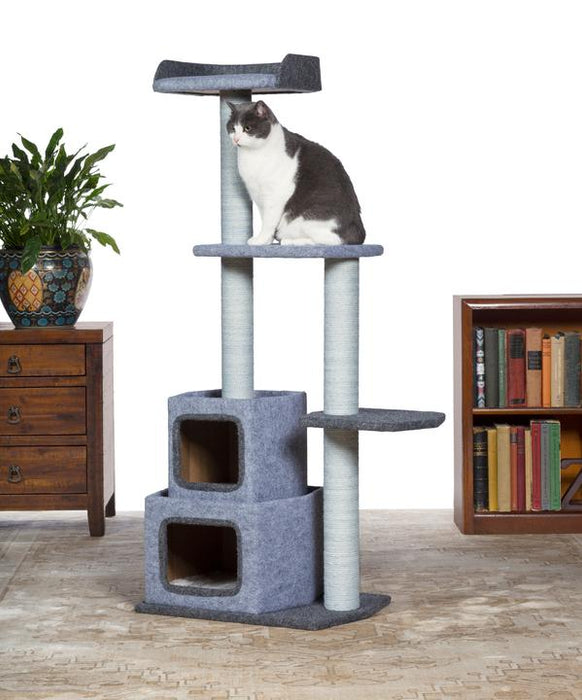 Prevue Pet Products Kitty Power Paws Sky Tower Cat Tree, Gray