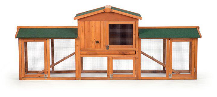 Prevue Pet Products Rabbit Breeding Hutch with Double-Run