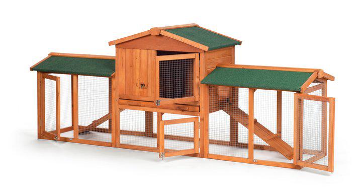 Prevue Pet Products Rabbit Breeding Hutch with Double-Run