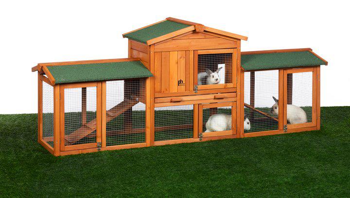 Prevue Pet Products Rabbit Breeding Hutch with Double-Run