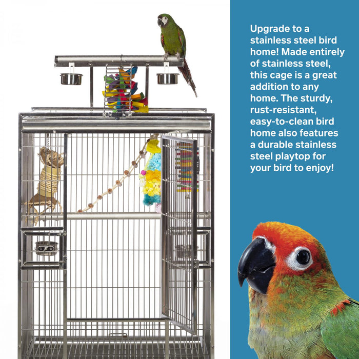 Prevue Pet Products Stainless Steel Playtop Home
