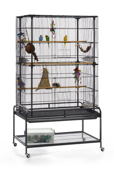 Prevue Pet Products Playtop Flight Cage with Stand, Black