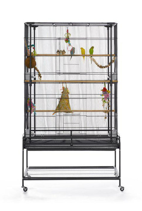 Prevue Pet Products Playtop Flight Cage with Stand, Black