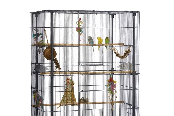 Prevue Pet Products Playtop Flight Cage with Stand, Black