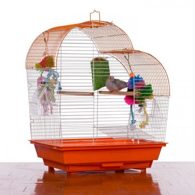 Prevue Pet Products Palm Beach Waterfall Roof Budgie Cage, Orange & White