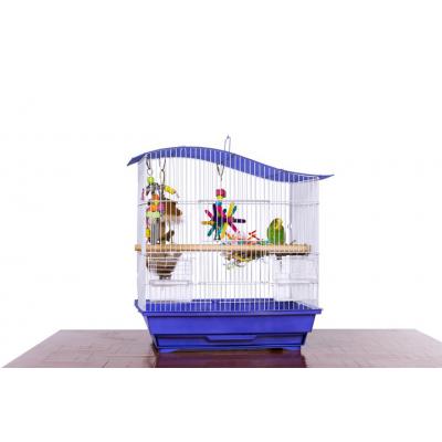 Prevue Pet Products Soho Wave Top Roof Cockatiel Cage, Blue & White