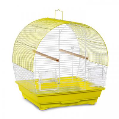 Prevue Pet Products Soho Dometop Roof Cockatiel Cage, Chartreuse & White