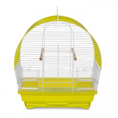 Prevue Pet Products Soho Dometop Roof Cockatiel Cage, Chartreuse & White
