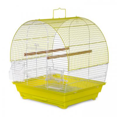 Prevue Pet Products Soho Dometop Roof Cockatiel Cage, Chartreuse & White