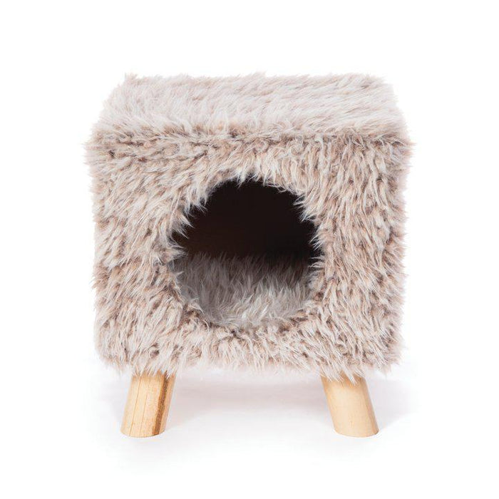 Prevue Pet Products Kitty Power Paws Cozy Cube, Frost Tan