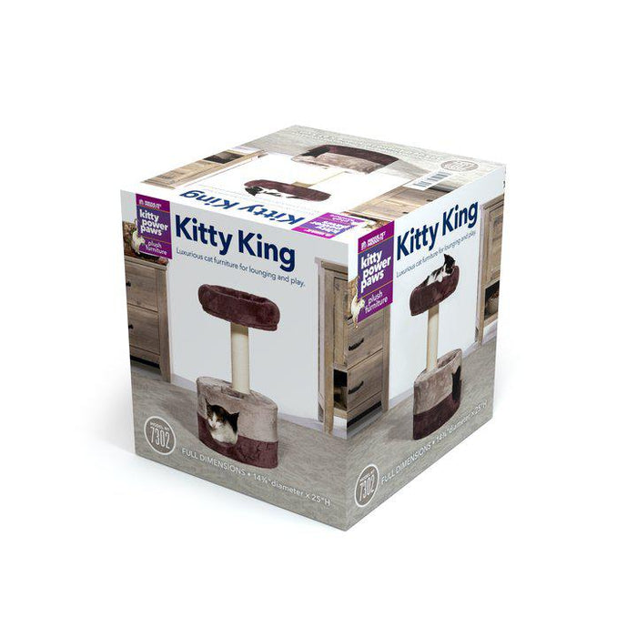 Prevue Pet Products Kitty King Cat Tree, Plum & Gray