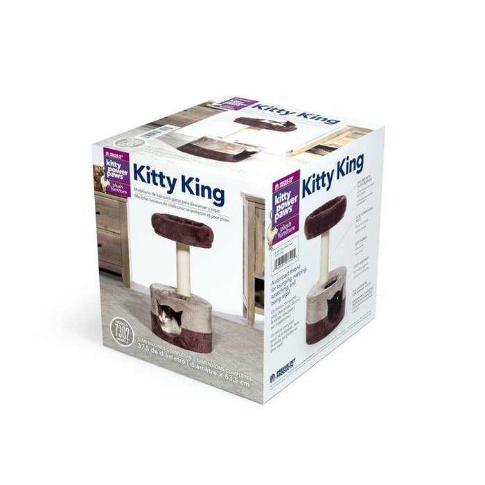 Prevue Pet Products Kitty King Cat Tree, Plum & Gray