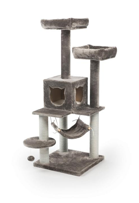 Prevue Pet Products Kitty Power Paws Party Tower Cat Tree, Gray