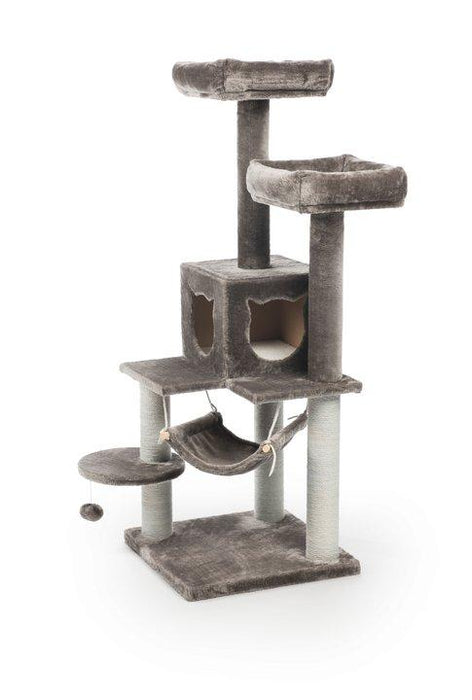 Prevue Pet Products Kitty Power Paws Party Tower Cat Tree, Gray