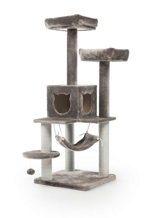 Prevue Pet Products Kitty Power Paws Party Tower Cat Tree, Gray