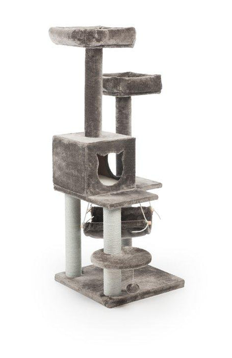 Prevue Pet Products Kitty Power Paws Party Tower Cat Tree, Gray