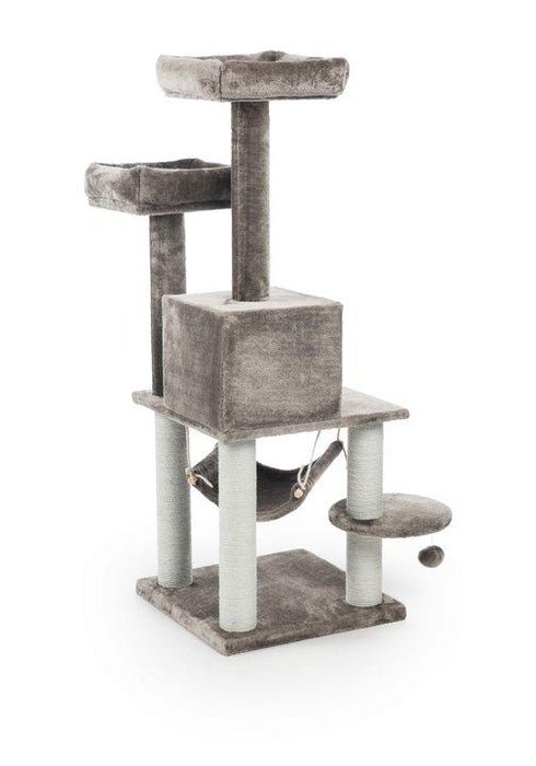 Prevue Pet Products Kitty Power Paws Party Tower Cat Tree, Gray