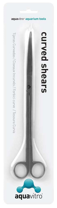 aquavitro Stainless Steel Curved Shears Aquarium Tool Silver 10 in