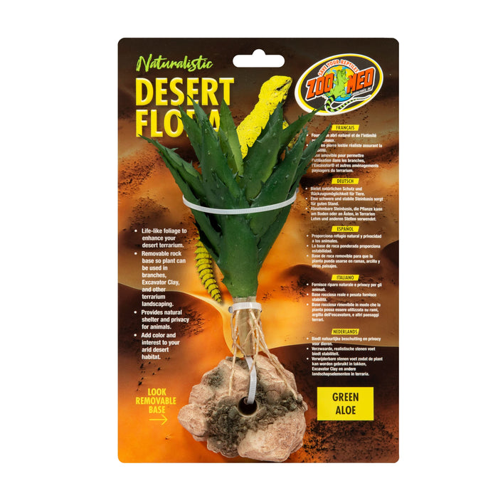 Zoo Med Desert Flora Plant Green Aloe One Size