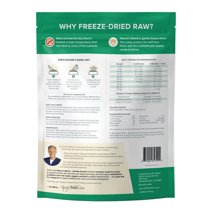 Dr. Marty Nature's Blend for Puppies Freeze Dried Raw Dog Food