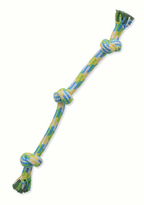 Mammoth Pet Products Braidys 3 Knot Rope Tug Dog Toy Assorted 20in MD