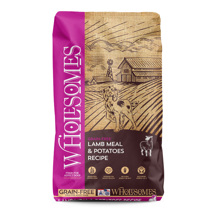 Wholesomes Grain Free Dry Dog Food Lamb Meal & Potatoes 35lb