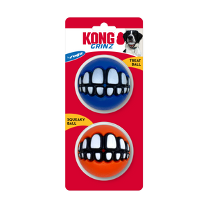 KONG Grinz by Rogz Variety Ball Dog Toys LG 2pk - Image 2