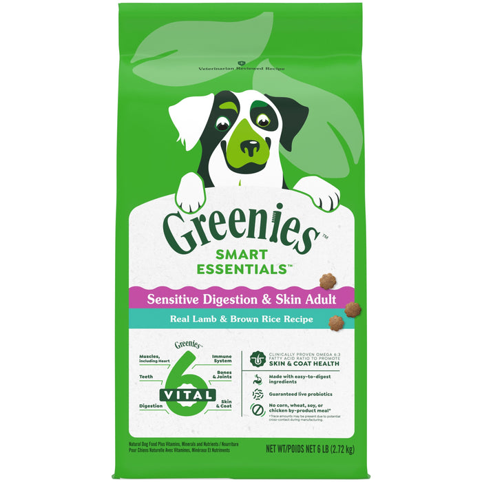 Greenies Smart Essentials Sensitive Digestion & Skin Dry Dog Food Lamb 6lbs