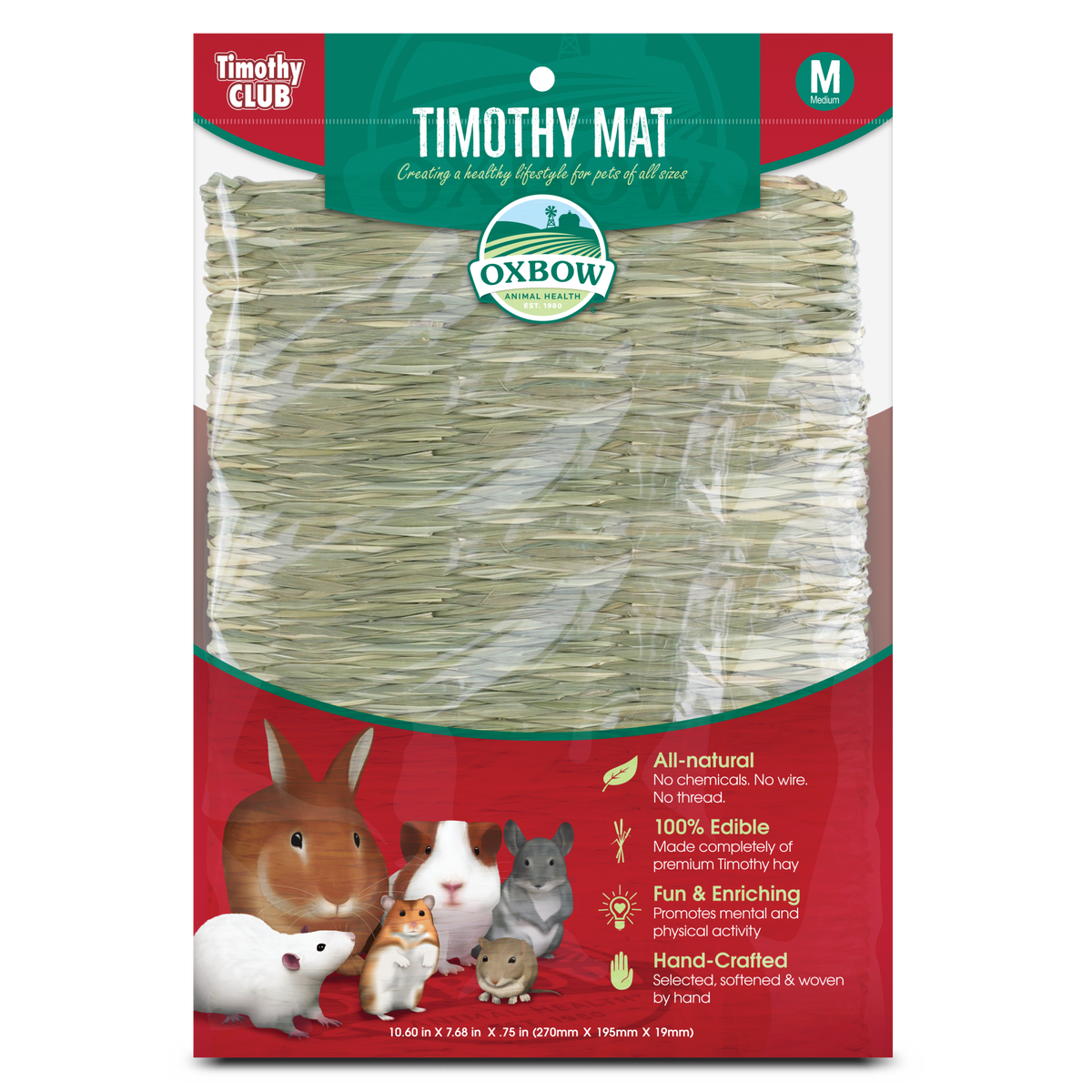 Oxbow Animal Health Timothy CLUB Timothy Hay Small Animal Mat MD ...