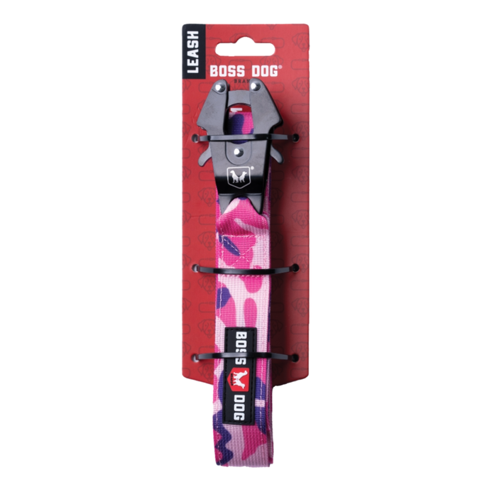 Boss Dog Tactical Dog Leash Pink Camo 6ft