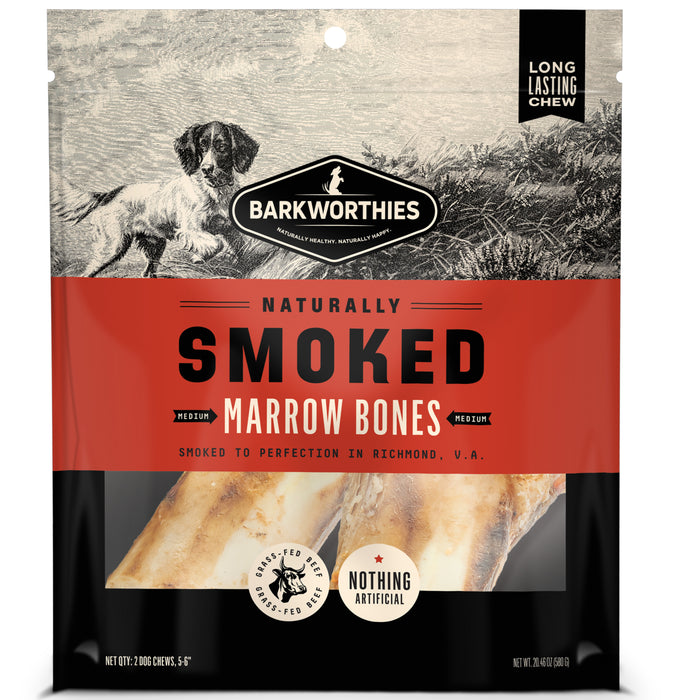 Barkworthies Smoked Marrow Bones Dog Treat 5-6in/2ct - Image 2